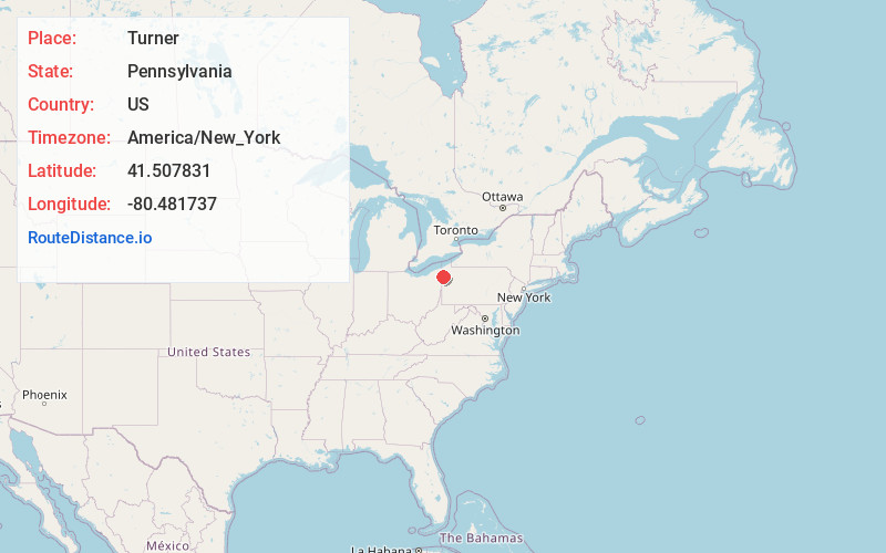 Map of Turner