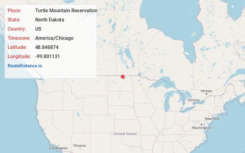 Map of Turtle Mountain Reservation