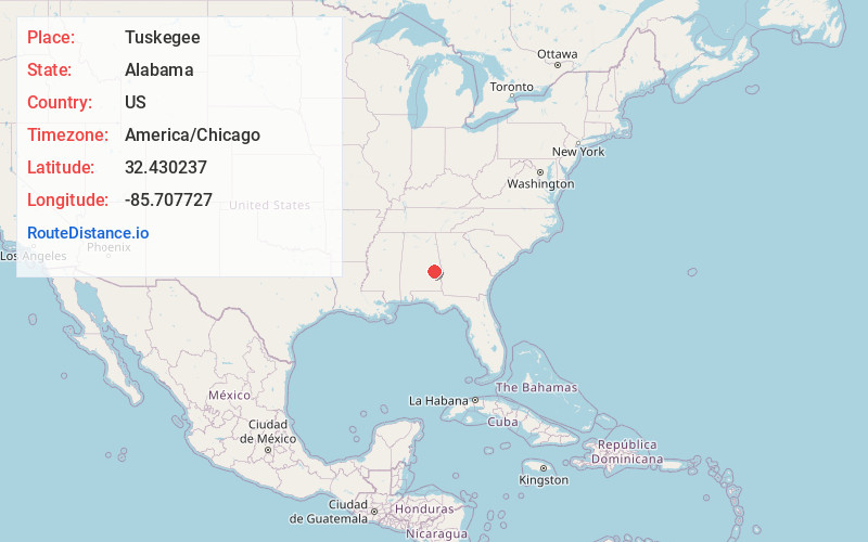 Map of Tuskegee