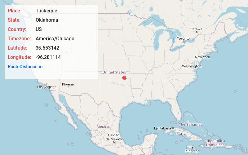 Map of Tuskegee