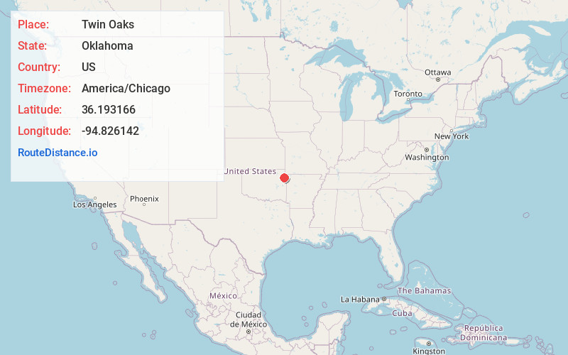 Map of Twin Oaks