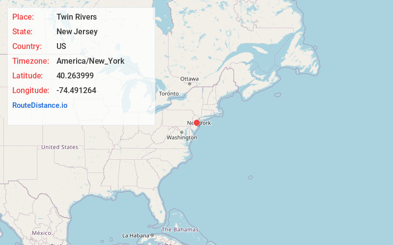 Map of Twin Rivers