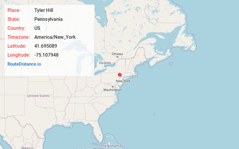 Map of Tyler Hill