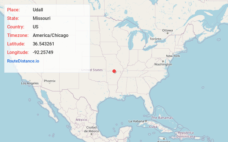 Map of Udall