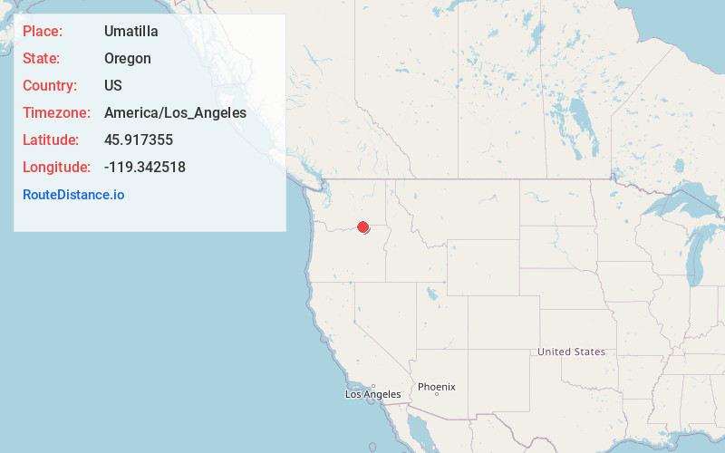 Map of Umatilla