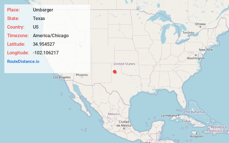 Map of Umbarger