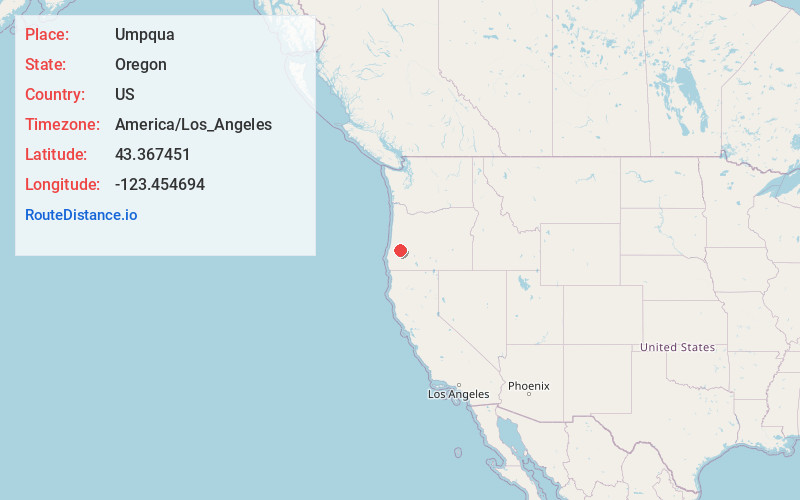 Map of Umpqua