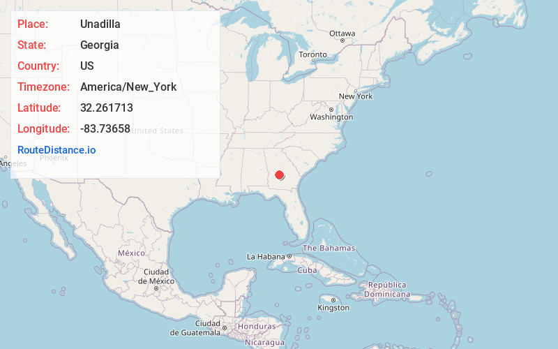 Map of Unadilla