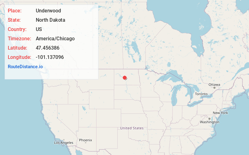 Map of Underwood