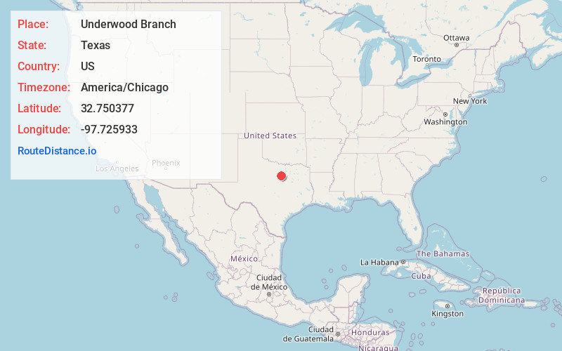 Map of Underwood Branch