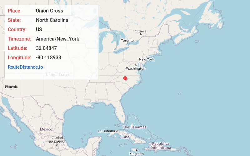 Map of Union Cross