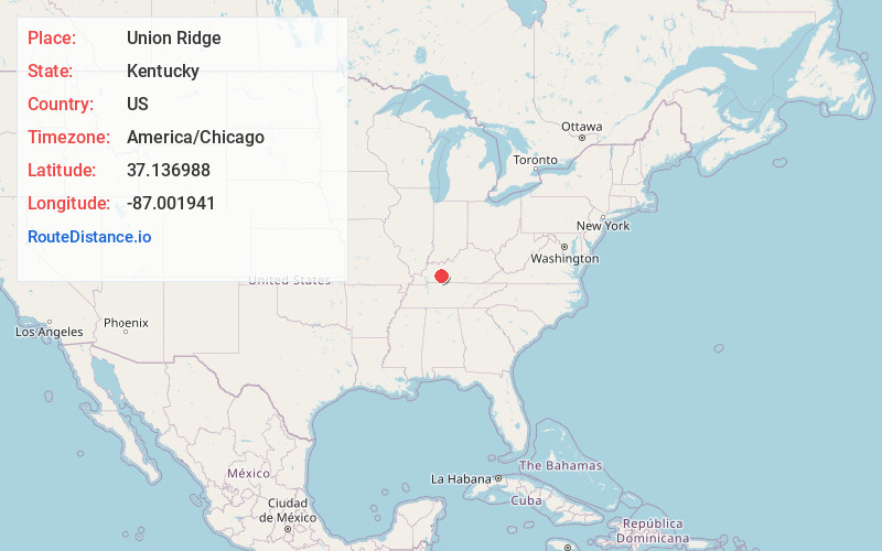 Map of Union Ridge
