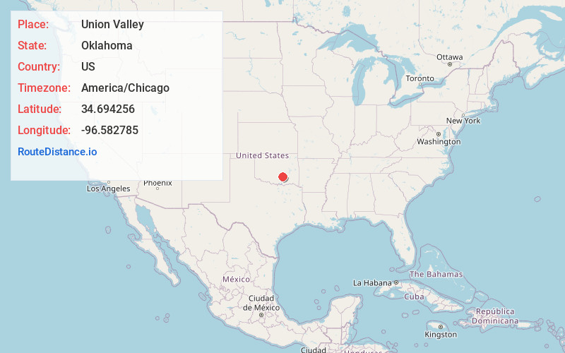 Map of Union Valley