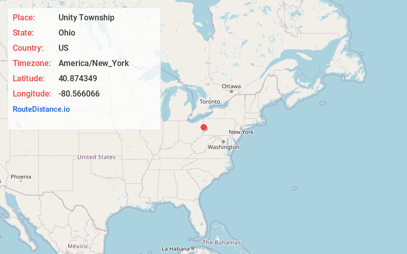 Map of Unity Township