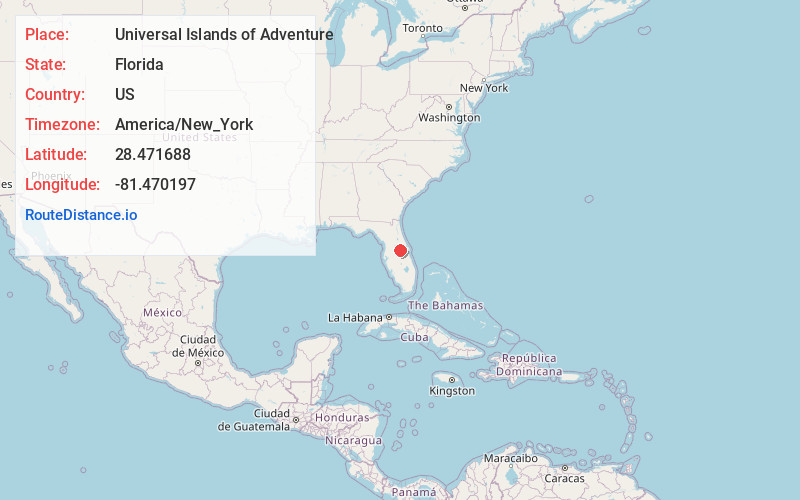 Map of Universal Islands of Adventure