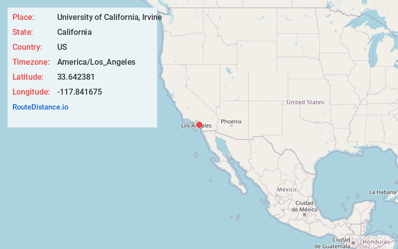 Map of University of California, Irvine