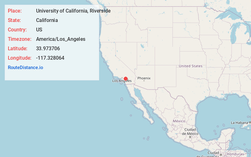 Map of University of California, Riverside