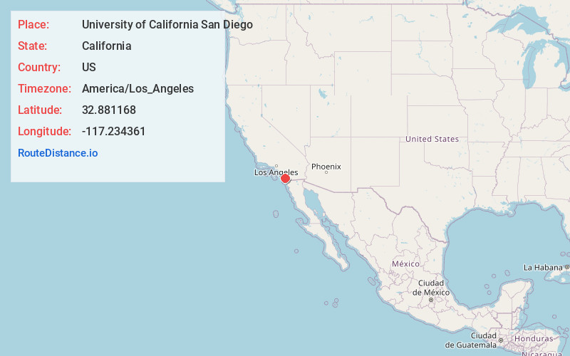 Map of University of California San Diego