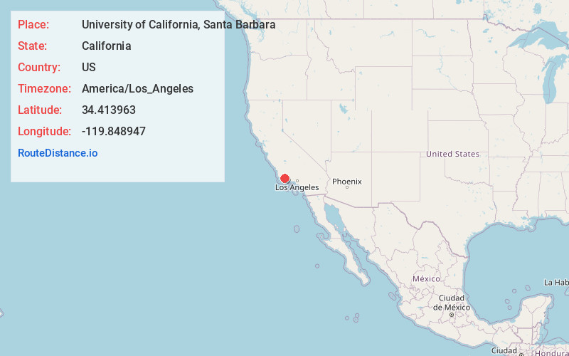 Map of University of California, Santa Barbara