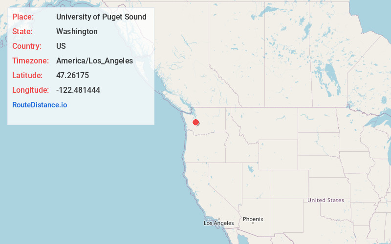 Map of University of Puget Sound