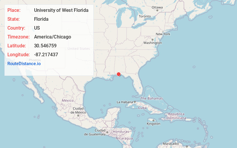 Map of University of West Florida