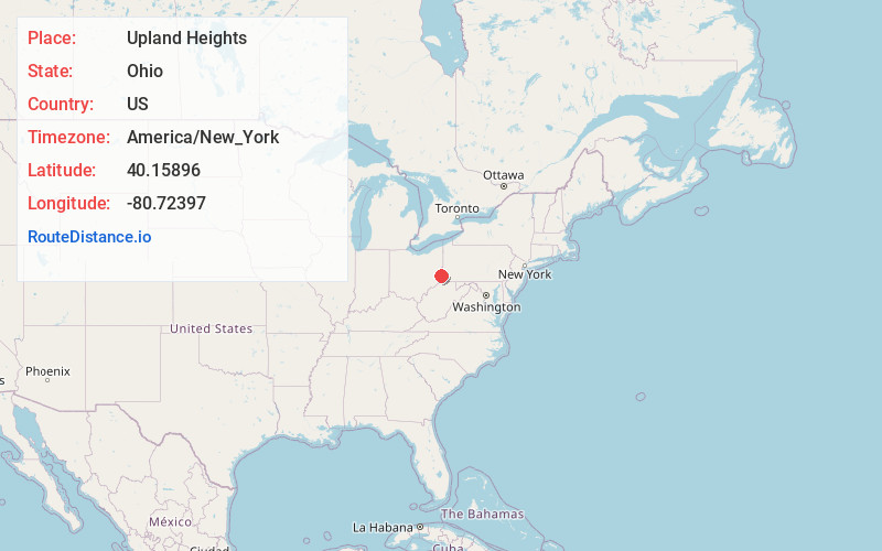 Map of Upland Heights