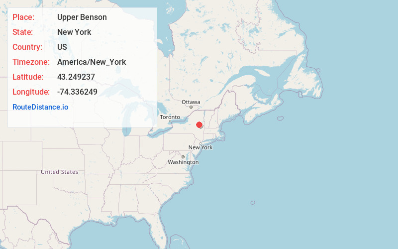 Map of Upper Benson
