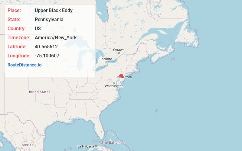 Map of Upper Black Eddy