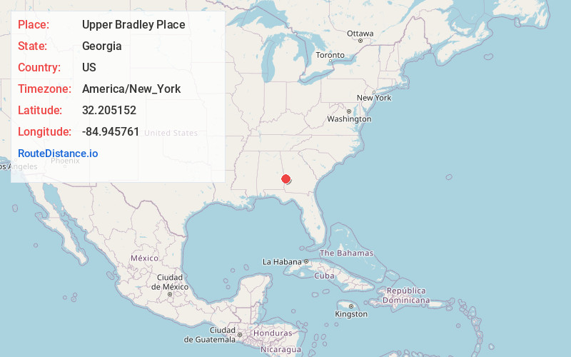 Map of Upper Bradley Place