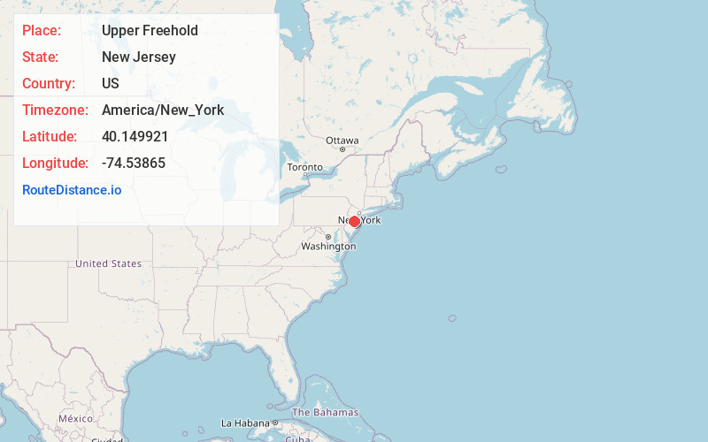 Map of Upper Freehold