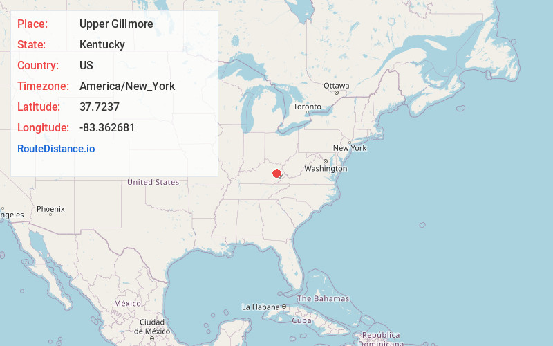 Map of Upper Gillmore