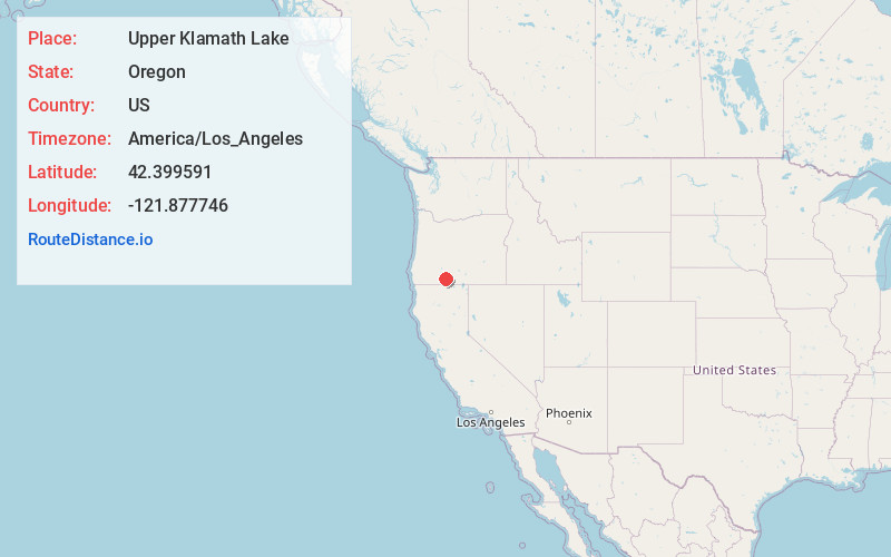 Map of Upper Klamath Lake