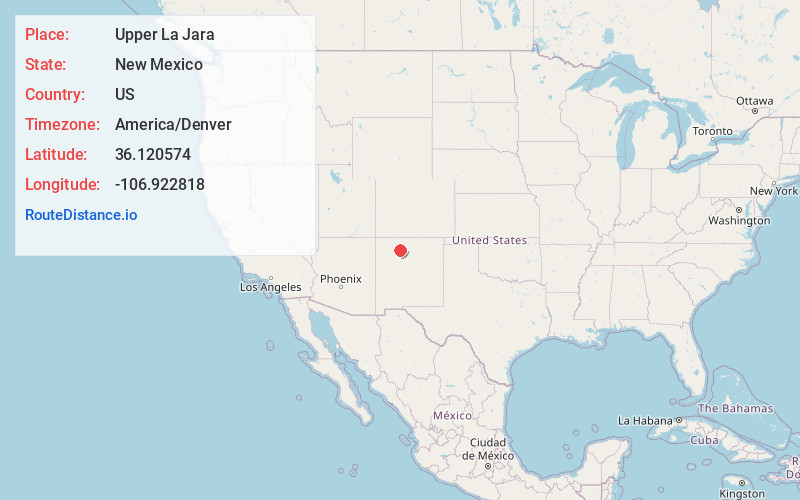 Map of Upper La Jara