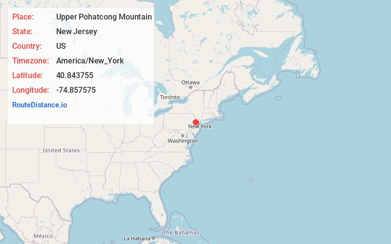 Map of Upper Pohatcong Mountain