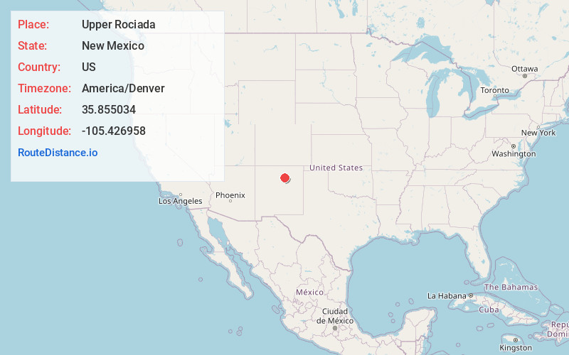 Map of Upper Rociada