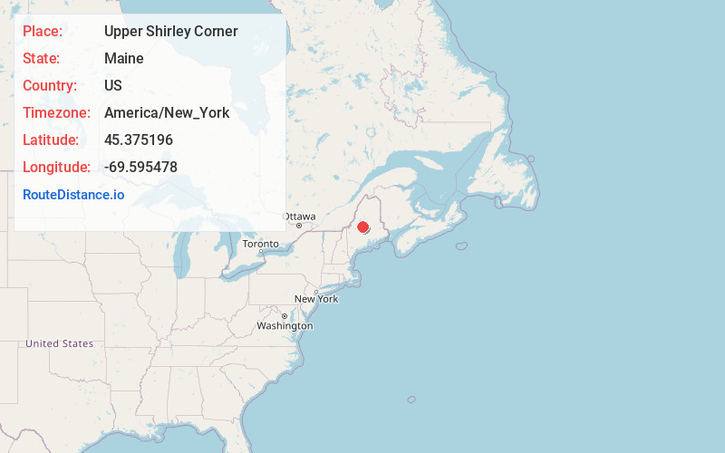 Map of Upper Shirley Corner