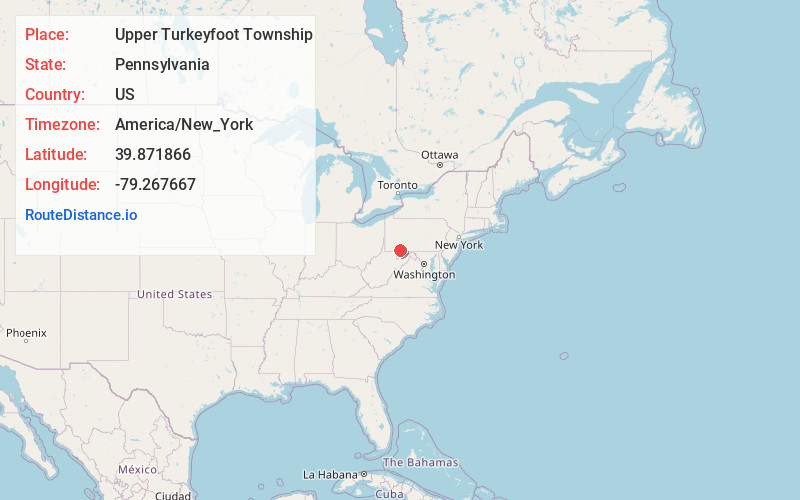 Map of Upper Turkeyfoot Township