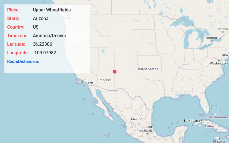 Map of Upper Wheatfields