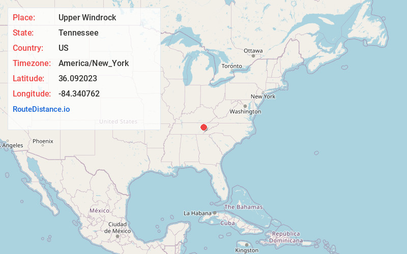 Map of Upper Windrock