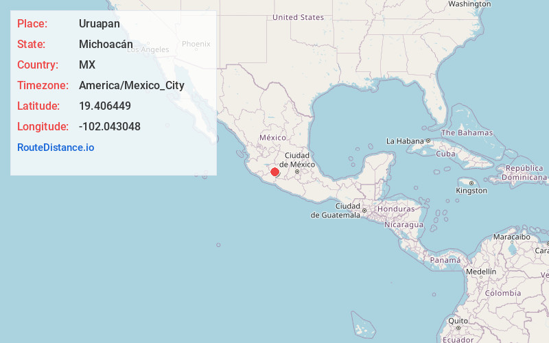 Map of Uruapan