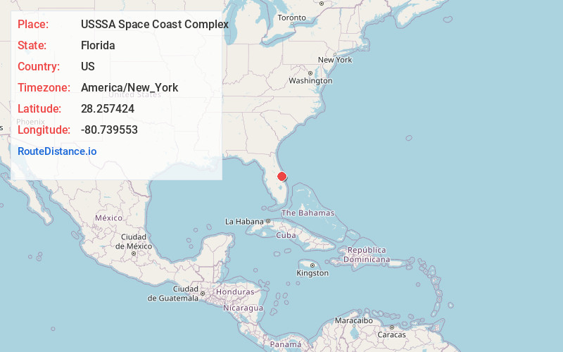 Map of USSSA Space Coast Complex