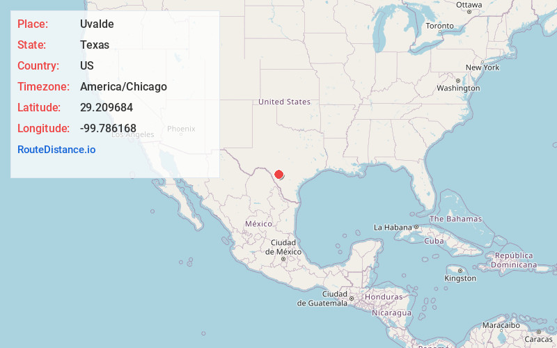 Map of Uvalde