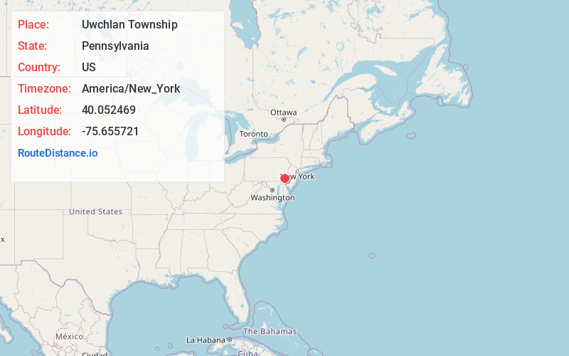 Map of Uwchlan Township