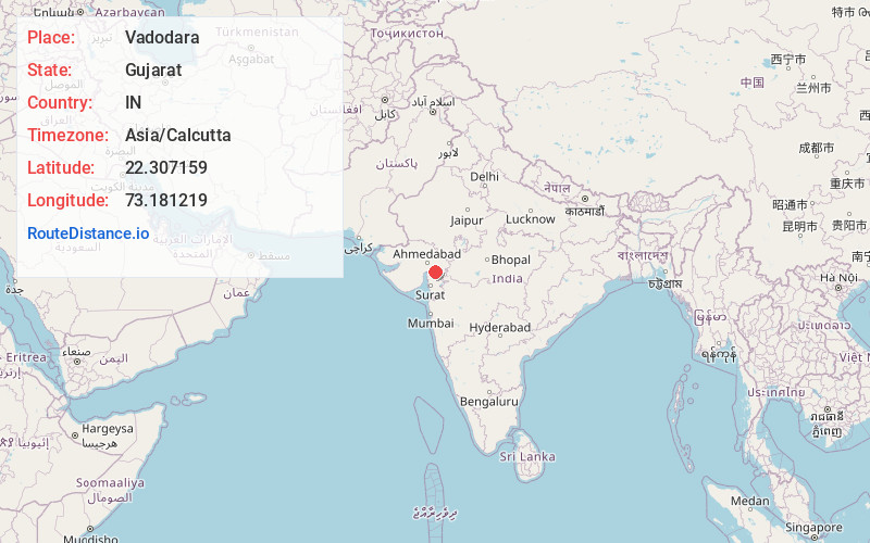 Map of Vadodara