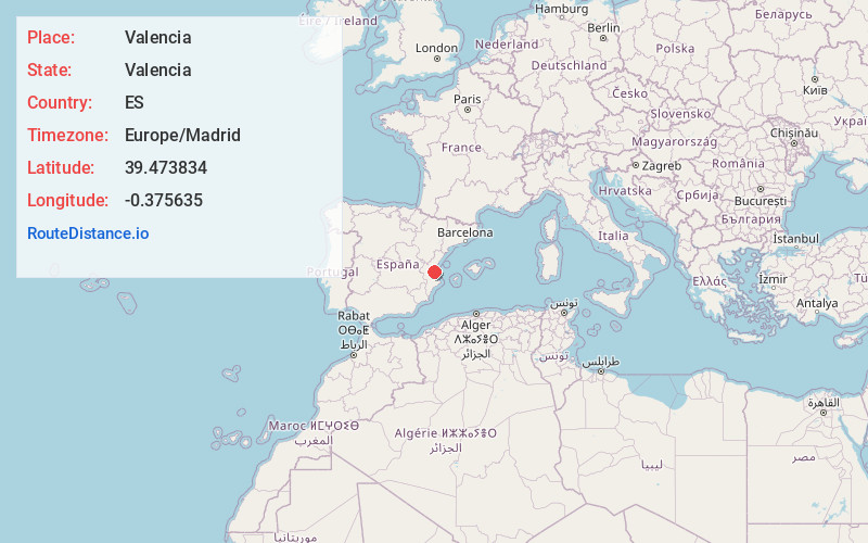 Map of Valencia