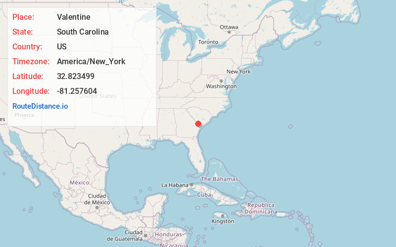 Map of Valentine
