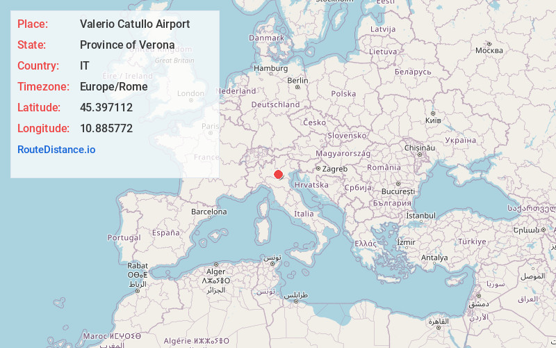 Map of Valerio Catullo Airport