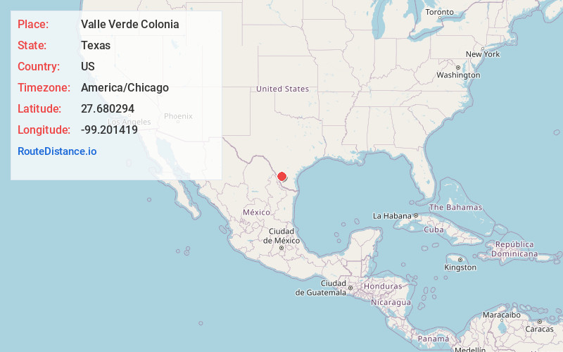 Map of Valle Verde Colonia