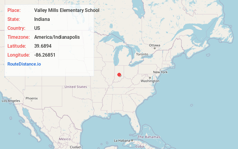 Map of Valley Mills Elementary School