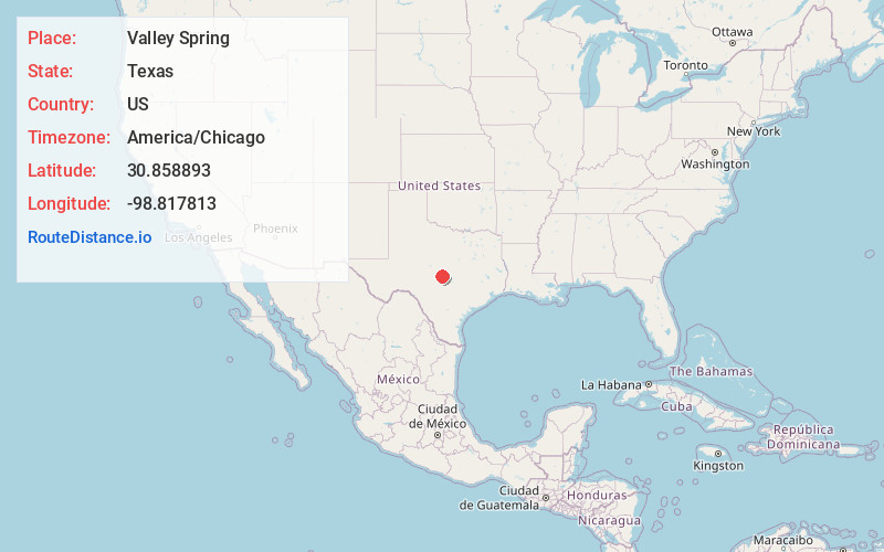 Map of Valley Spring